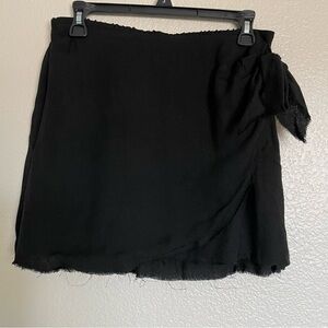 HATCH Plage Maternity Wrap Elegant Black Wool Blend Women's Mini Skirt Size 4/6